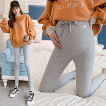  Angel mommy~Maternity clothes spring and autumn new pregnant women pit leggings all-match outer wear thin bottoming belly pants