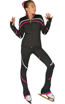 Ice butterfly custom]Durian fire two-color striped figure skating clothing skating training top training pants velvet