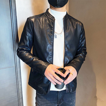 Classic Joker leather jacket plus velvet thickened tide men autumn and winter New Korean version of slim jacket social people Net red coat