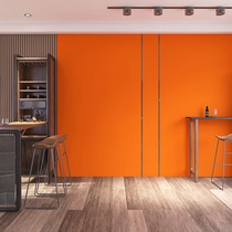  Interior decoration bedroom solid color light luxury integrated wallboard shop background bamboo fiber gusset Hermes orange wallboard