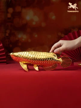 金魚置物 金魚銅像 銅雕ティーポット 金属工芸品 金龍魚