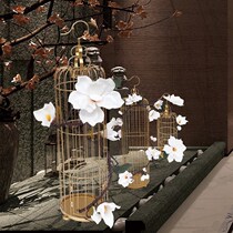 Wrought iron decorative bird cage European wedding window ornaments Wedding metal photography props Gold