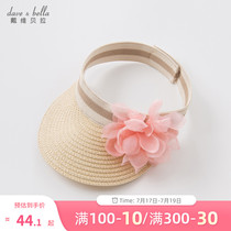 David Bella Childrens Hat Baby Baby Hat Summer Visor Hat for Girls Adjustable Straw Hat Empty Top Sun Hat