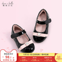 David Bella 2021 Autumn New Girls single shoes female baby black shoes baby toddler shoes children shoes