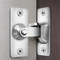 304 stainless steel door buckle buckle 90-degree right angle shifting door bolt door bolt old-fashioned door buckle pushing ramen room door lock catch