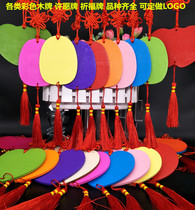 The new heart-shaped wish card blessing card oval color card restaurant kindergarten decoration tag can be printed LOGO