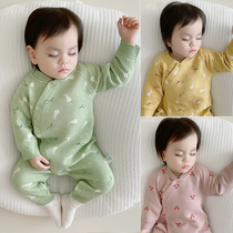 Baby one-piece clothes autumn winter without bones and warmth Home Sleeping Clothes Newborns Climbing Clothes for Harvest Baby Belly Clothing
