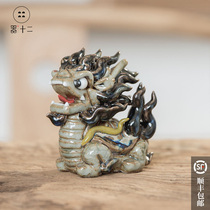 The twelve Jingdezhen handmade dragon turtle the tea the Dragon Boutique can raise the wealth of the town house the academic gift