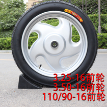 Three-wheeled electric vehicle 3 25-16 tire spare tire motorcycle 110 90-16 front wheel rim assembly 350-16 outer