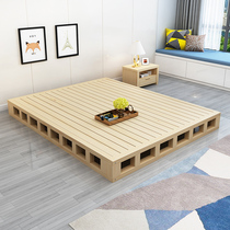 Bed shelf row skeleton tatami 8 meters economical solid wood bed board 1 5 meters wooden board hard board mattress floor bed