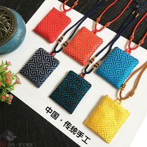 Character bag Safety bag Empty bag Amulet portable empty bag Halter neck bag Handmade character bag Amulet bag custom