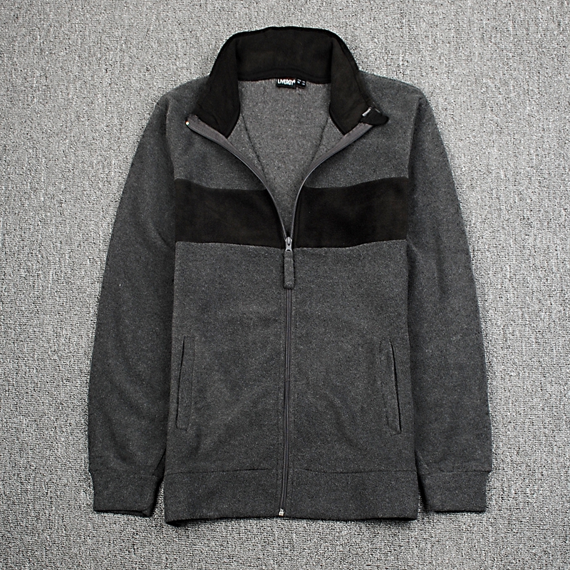 Coloring mens autumn and winter foreign trade catch velvet warm zipper cardigan casual jacket sports jacket plus fattening plus size