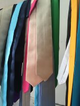 Boys solid color tie mens white black red yellow green blue monochrome tie color size custom