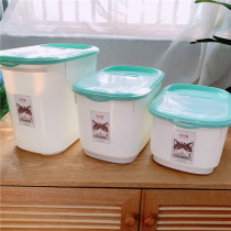 Cute candy color pet grain storage barrel plastic sealed cat food dog food moisture-proof large medium and small fresh grain storage box