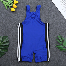 Professional one-piece training competition freestyle wrestling suit High elastic spandex childrens adult wrestling suit size 110-170