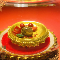 Nanka Yingbo the twenty-fifth disciple of the Lotus Master holds a box of Tibetan Buddha Relic stupa Gawu