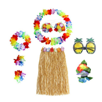 Beach Hawaiian Hula costume Wedding best Man Spoof Masquerade Ball Party Seaweed dance suit Glasses