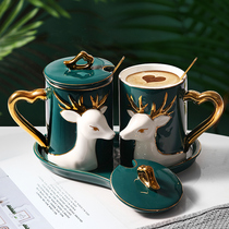 High-grade cup Couple cup A couple of wedding birthday gifts High-value mug lettering gift box