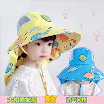 Childrens hat Summer sunscreen hat Anti-UV baby sun hat thin seaside beach hat Boy Fisherman hat