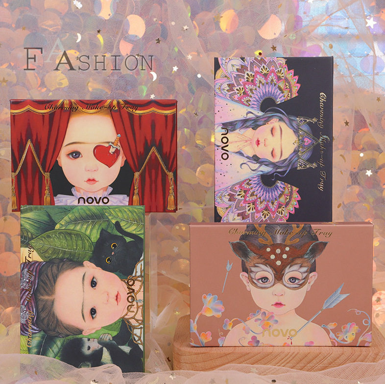 NOVO Fantasy Elf eight-color eye shadow disc ins super-fire flat-price flash powder matte pearly earthy eye shadow makeup