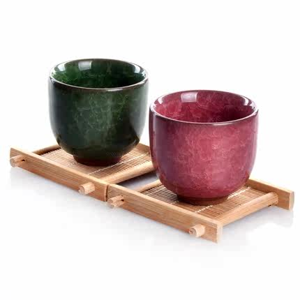 Pick up the leak There are slight imperfections Ice cracking cup Kung Fu tea cup creative cup personality tea cup ice crack glazed small mouth cup