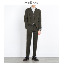 Suit mens suit Slim Korean version business formal three-piece suit British style groom wedding suit Casual trend