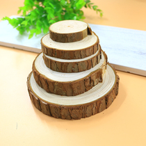 Original childrens painting annual ring round wood chip DIY hand painting material kindergarten decoration graffiti wood chip