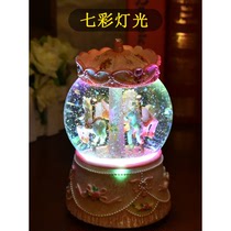 Merry-go-round crystal ball music box Music box to send childrens girlfriend birthday gift girl sky star