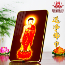 Boutique knots Amitabi Buddha statues drawing like Buddha paintings Like vertical stand frame photo frame Swaying Terrace Crystal film Painting Hanging Painting