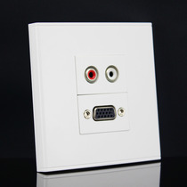 VGA straight-plug non-welding audio frequency combination socket panel AV Lotus audio socket panel multimedia panel