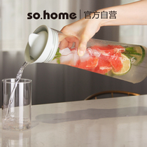 sohome High Borosilicate Glass cold kettle Cup simple explosion-proof high temperature resistant household tea set lemon juice tie pot