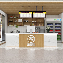 Simple and modern milk tea shop cashier Small shop water bar table Fruit shop Clothing store counter corner customization