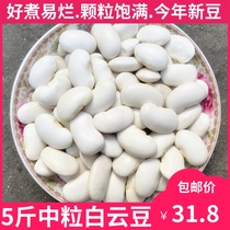 Medium white kidney beans 5 pounds of new goods Yunnan specialty farmers medium white beans Baiyun beans beans whole grains whole grains