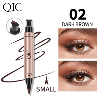 Color seal eyeline pen double head is not easy to decolorate anti-sweat and not faint eyeliquid eyelash novice beginner