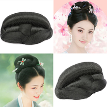 Ming hair bun suit fairy costume wig hair bowl shape hair bag performance Hanfu head Tang Song wig bag