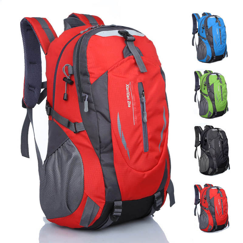 Outdoor Mountaineering Bag 40L Large Capacity Lightweight Travel Backpack Men's and Women's Backpack Waterproof Riding Bag Schoolbag
