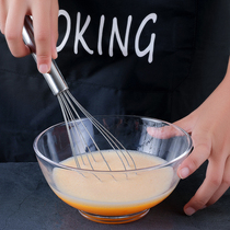 Stainless steel whisk manual egg beater egg whisk whisk egg household egg flour Cream blender baking tool