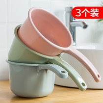 Three water scoops home Creative Kitchen deepened water spoon plastic thickened Children Baby Bath Shampoo water scoop