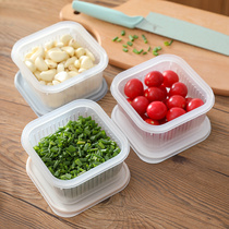 Scallion ginger garlic fresh box refrigerator fruit and vegetable storage box kitchen with lid drain storage box sealed box