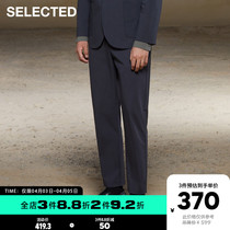 SELECED Sled Autumn New Relaxed Pro Commute Grey Casual Business Western Pants Man T) 421318007