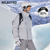 SELECTED Slade Fall Winter Trend Stitching Elegant Grey Work Down Jacket Jacket Men) 421412015