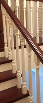 Liansheng Stair Indoor Stairs Light Luxury Simple Single White Style Guardrail LSXZ-1603