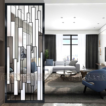 Entry Modern simple Nordic light luxury glass screen partition Living room Bedroom entrance Mobile translucent decoration Home