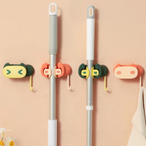 Mop hook punch-free wall-mounted bathroom broom clip artifact strong fixed buckle mop storage rack
