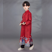 Boys cross talk the Republic of China long shirt Hanfu Spring and Autumn Chinese Children Chinese style Tang costume retro catwalk childrens clothing