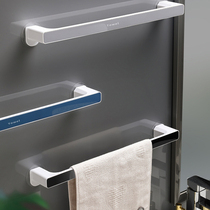 Towel rack Hole-free toilet Bathroom suction cup hanger Bath towel rack Nordic simple single rod rag towel bar