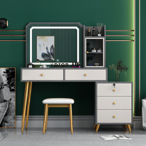 Nordic solid wood comb dressing table light luxury bedroom with lamp modern simple Net red desk storage cabinet one small apartment