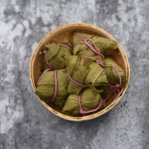 Mini small zongzi one bite frozen snacks dessert glutinous rice stuffless white zongzi 10 Pack 6 packs