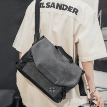 Single Shoulder Bag Male Brief Casual Large Capacity Diagonal Satchel Wave Han Edition Leather Mens Bag Backpack Fashion Business Handbag