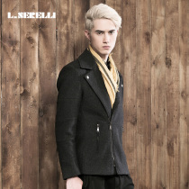 Lion Wei carp 2018 autumn and winter new lapel Korean version slim mid-length wool coat male 54108